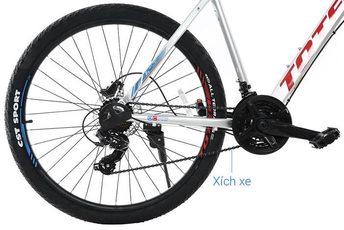 Xe Đạp Địa Hình MTB Totem W790 27.5 inch Size L Màu Bạc