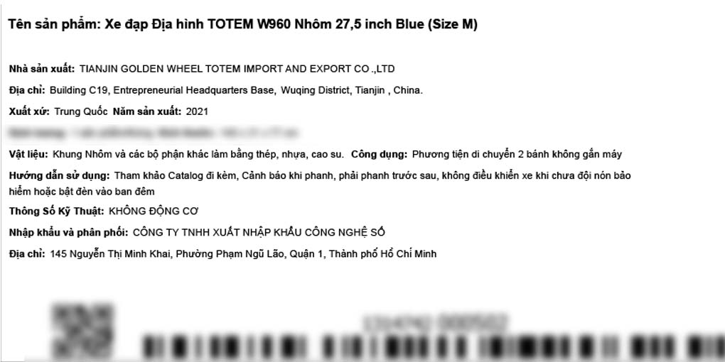 Xe Đạp Địa Hình MTB Totem W960 27.5 inch Size M - 17