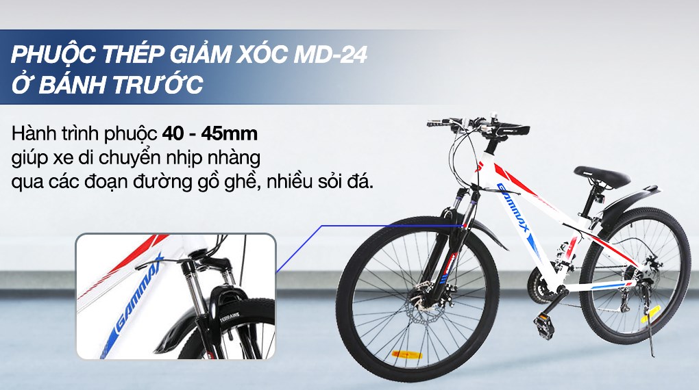 Xe Đạp Địa Hình MTB Gammax 24-Jiebao-3.0-21S 24 inch