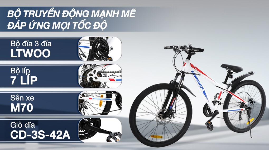 Xe Đạp Địa Hình MTB Gammax 24-Jiebao-3.0-21S 24 inch