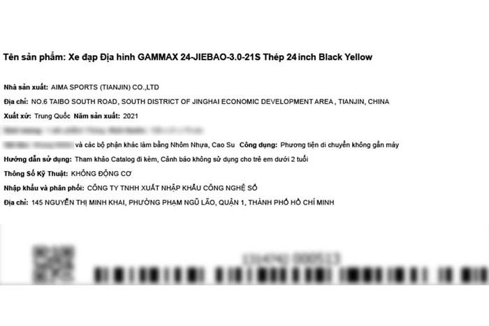 Xe Đạp Địa Hình MTB Gammax 24-Jiebao-3.0-21S 24 inch