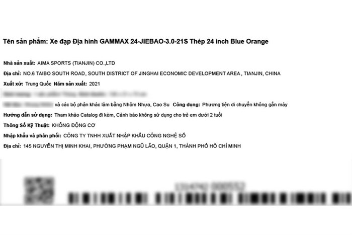 Xe Đạp Địa Hình MTB Gammax 24-Jiebao-3.0-21S 24 inch