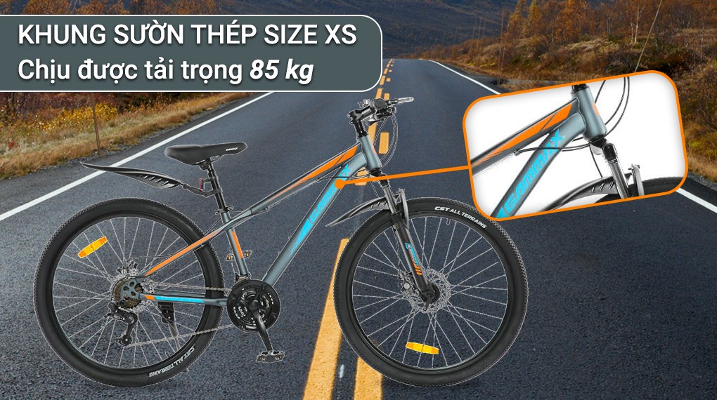 Xe Đạp Địa Hình MTB Gammax 26-Jiebao-3.0-21S 26 inch cho sự chắc chắn và an toàn với khung sườn thép