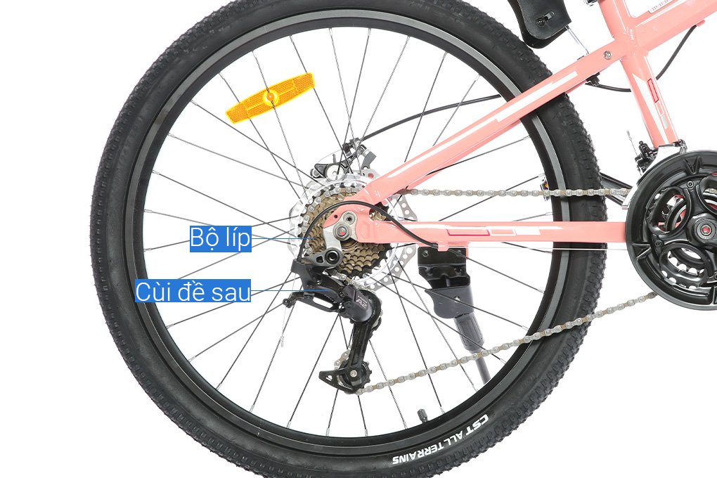 Xe Đạp Địa Hình MTB Gammax 24-Qingwei-21S 24 inch Màu Hồng