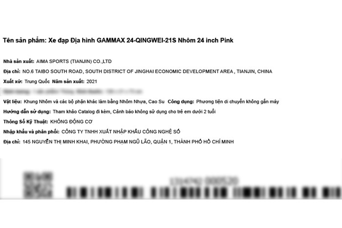 Xe Đạp Địa Hình MTB Gammax 24-Qingwei-21S 24 inch Màu Hồng