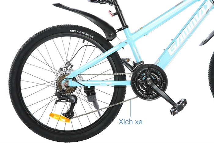 Xe Đạp Địa Hình MTB Gammax 24-Qingwei-21S 24 inch Màu Xanh Dương