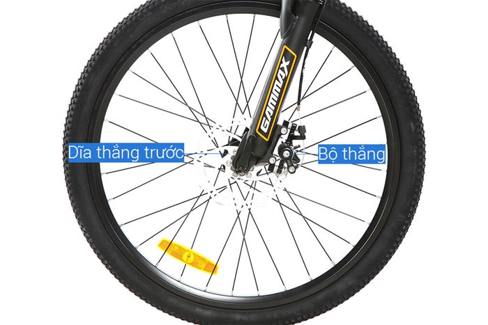 Xe Đạp Địa Hình MTB Gammax 24-Qingwei-21S 24 inch Màu Đen - Vàng