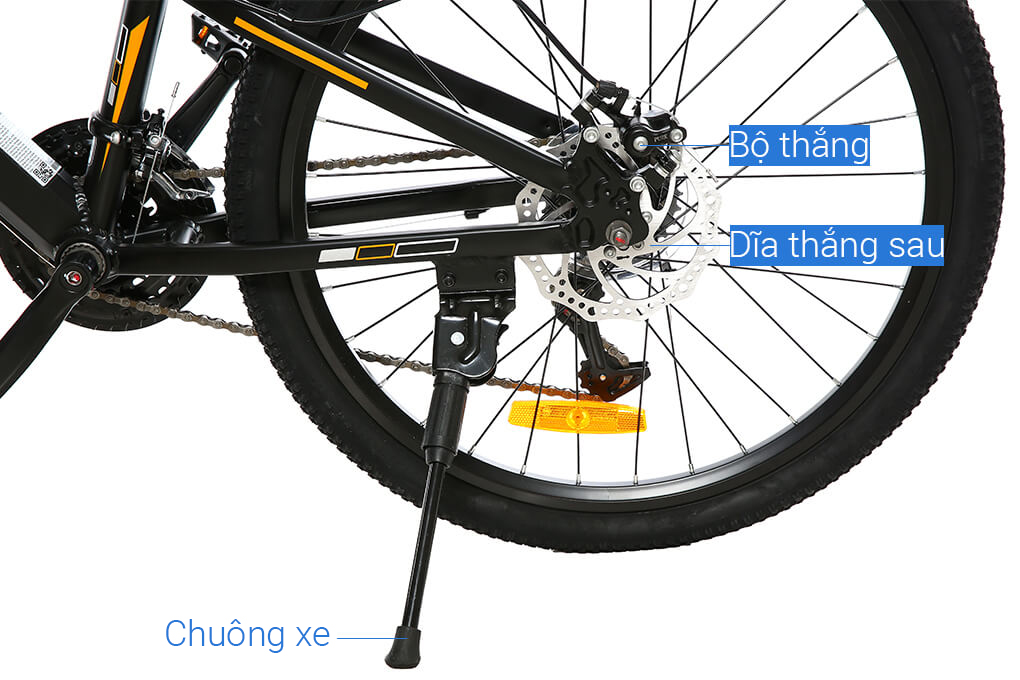 Xe Đạp Địa Hình MTB Gammax 24-Qingwei-21S 24 inch Màu Đen - Vàng