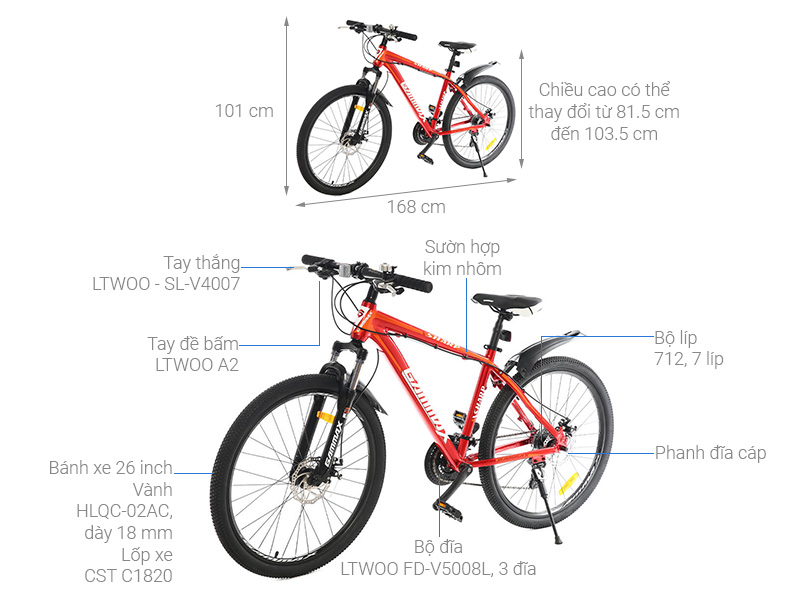 Xe Đạp Địa Hình MTB Gammax 26-Fengjun-1.0-21S 2020 26 inch Xe Đạp Địa Hình MTB Gammax 26-Fengjun-1.0-21S 2020 26 inch