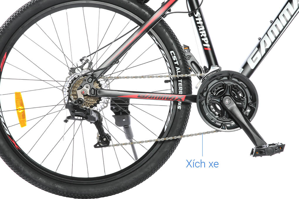 Xe Đạp Địa Hình MTB Gammax 26-Fengjun-1.0-21S 2020 26 inch Màu Đen - Đỏ