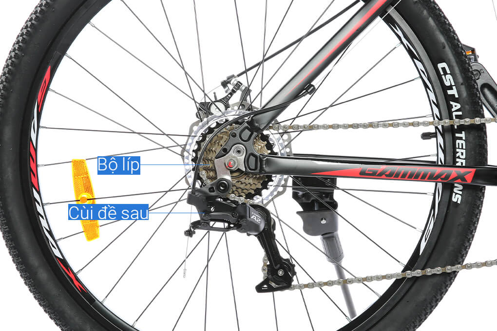 Xe Đạp Địa Hình MTB Gammax 26-Fengjun-1.0-21S 2020 26 inch Màu Đen - Đỏ
