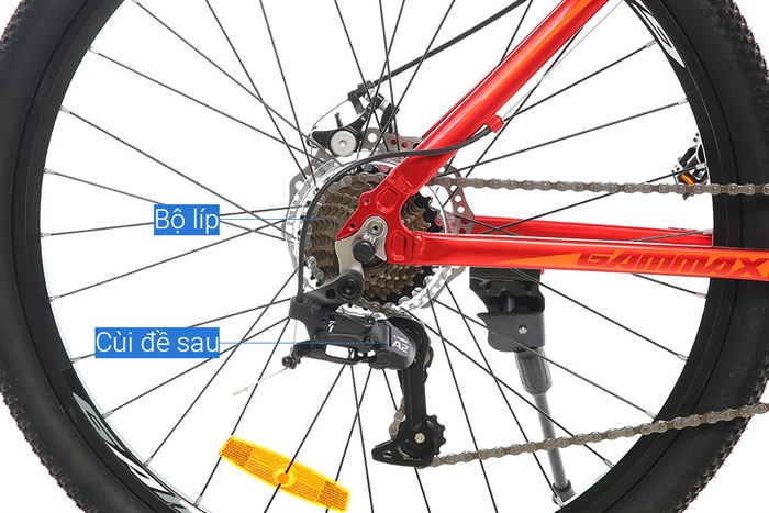 Xe Đạp Địa Hình MTB Gammax 26-Fengjun-1.0-21S 2020 26 inch Màu Đỏ
