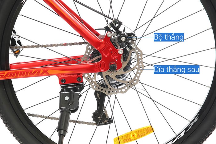 Xe Đạp Địa Hình MTB Gammax 26-Fengjun-1.0-21S 2020 26 inch Màu Đỏ