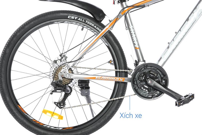 Xe Đạp Địa Hình MTB Gammax 26-Fengjun-1.0-21S 2020 26 inch Màu Xám