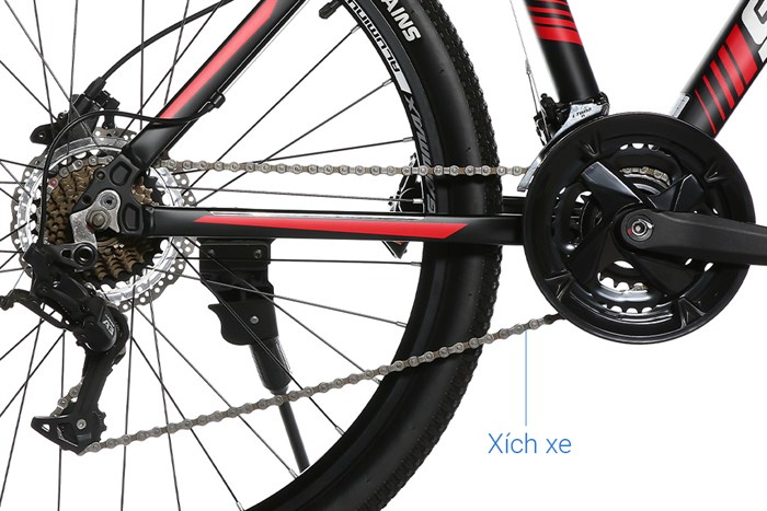 Xe Đạp Địa Hình MTB Gammax 26-Leiming-5.0-24S-HD 2020 26 inch Màu Đen - Đỏ