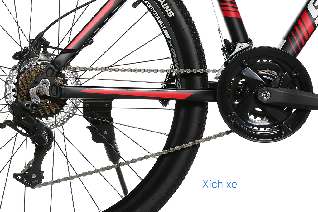 Xe Đạp Địa Hình MTB Gammax 26-Leiming-5.0-24S-HD 2020 26 inch Màu Đen - Đỏ