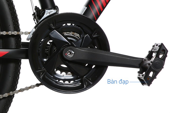 Xe Đạp Địa Hình MTB Gammax 26-Leiming-5.0-24S-HD 2020 26 inch Màu Đen - Đỏ