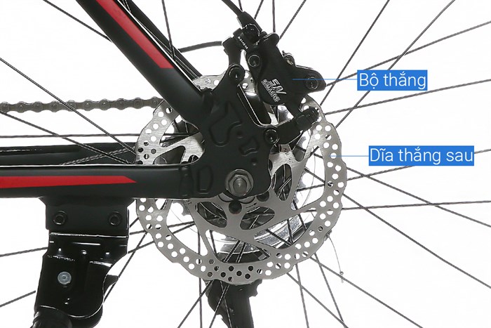 Xe Đạp Địa Hình MTB Gammax 26-Leiming-5.0-24S-HD 2020 26 inch Màu Đen - Đỏ
