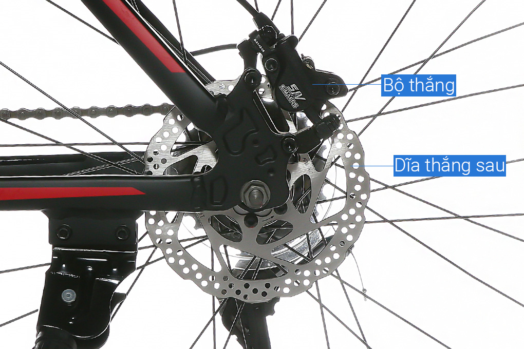 Xe Đạp Địa Hình MTB Gammax 26-Leiming-5.0-24S-HD 2020 26 inch Màu Đen - Đỏ