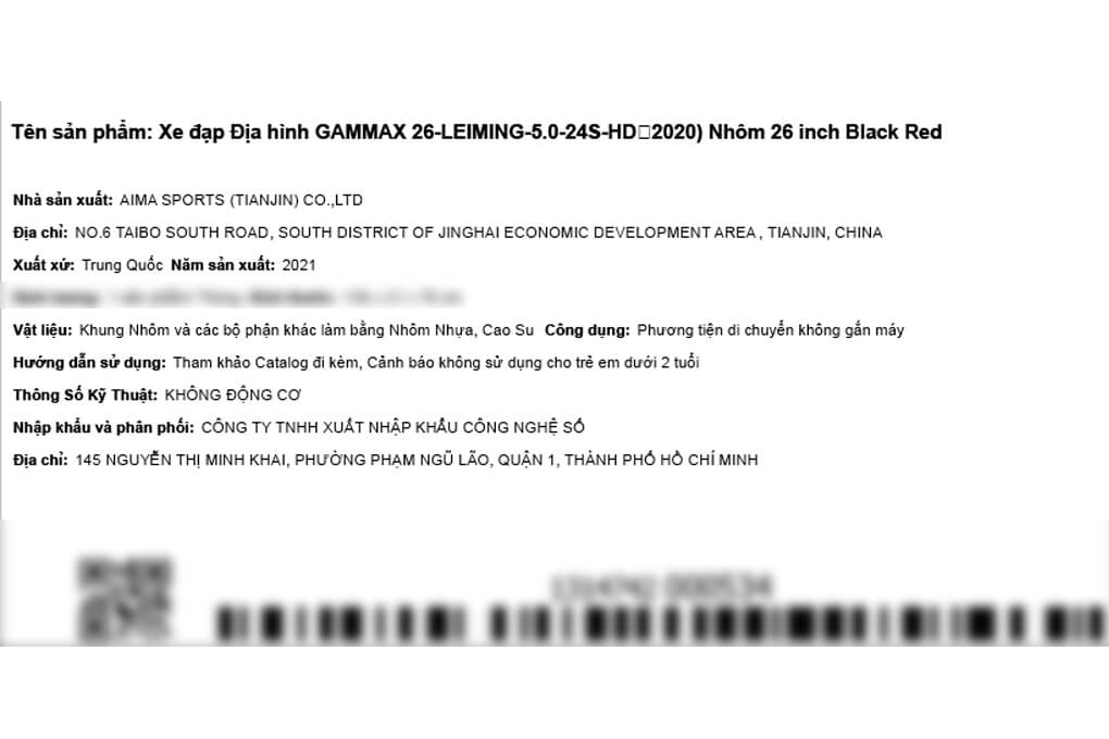 Xe Đạp Địa Hình MTB Gammax 26-Leiming-5.0-24S-HD 2020 26 inch Màu Đen - Đỏ