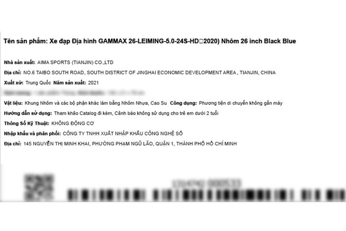 Xe Đạp Địa Hình MTB Gammax 26-Leiming-5.0-24S-HD 2020 26 inch Màu Đen - xanh dương