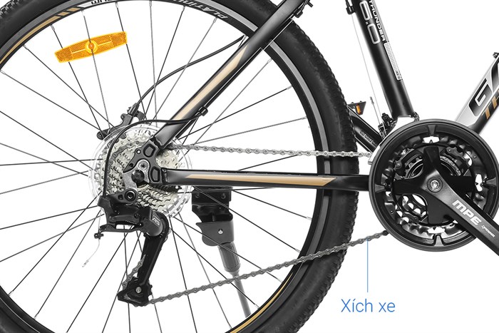 Xe Đạp Địa Hình MTB Gammax 26-Leiming-6.0-27S-HD 26 inch Màu Đen - Vàng