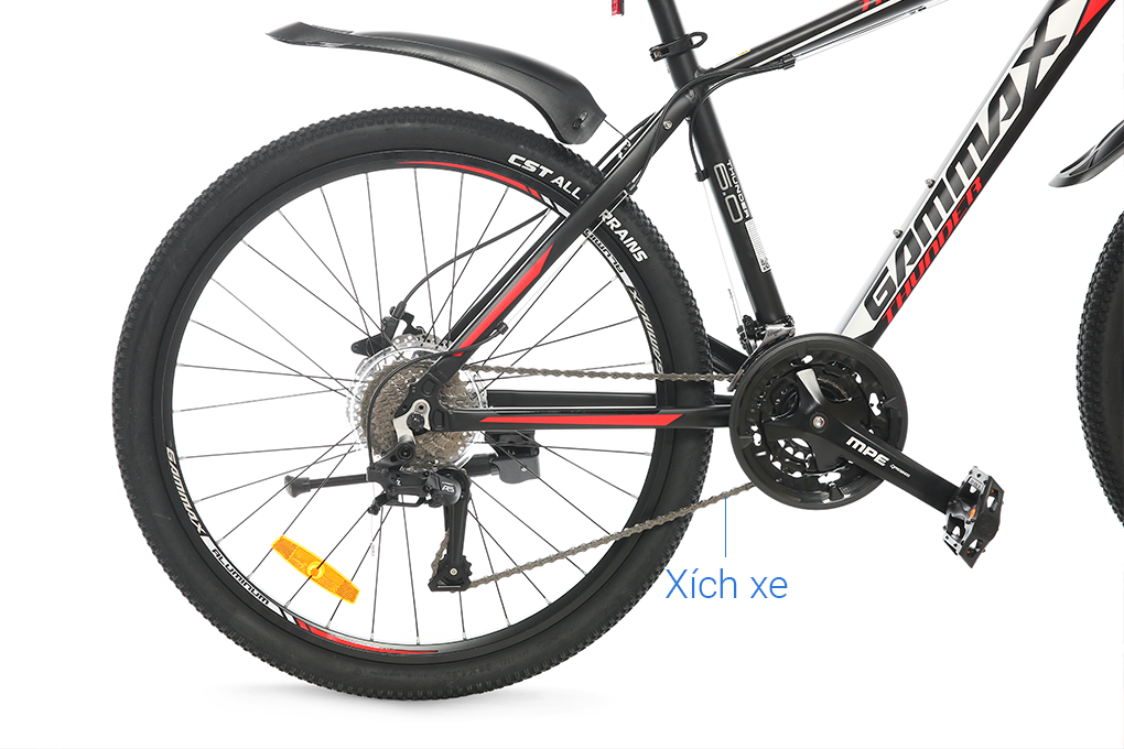 Xe Đạp Địa Hình MTB Gammax 26-Leiming-6.0-27S-HD 26 inch Màu Đen - Đỏ