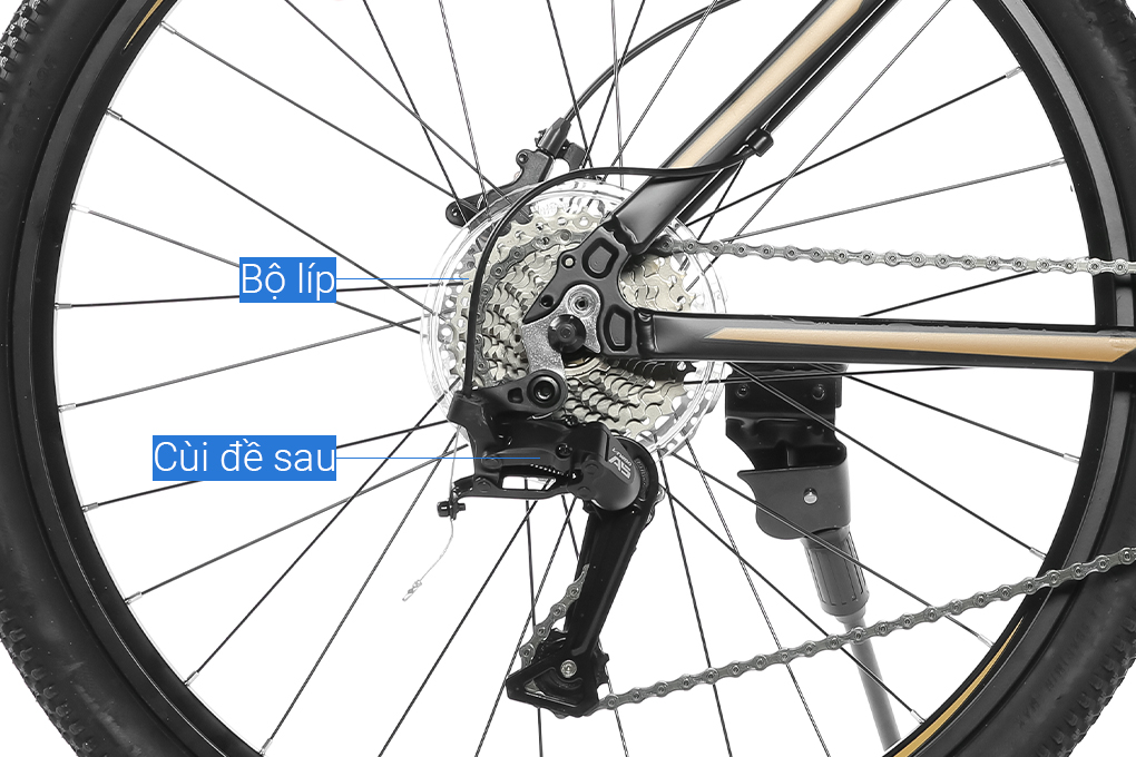 Xe Đạp Địa Hình MTB Gammax 26-Leiming-6.0-27S-HD 26 inch Màu Đen - Vàng