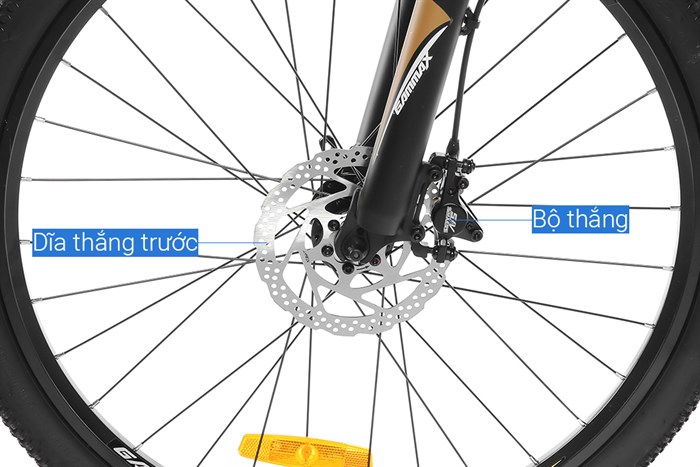Xe Đạp Địa Hình MTB Gammax 26-Leiming-6.0-27S-HD 26 inch Màu Đen - Vàng