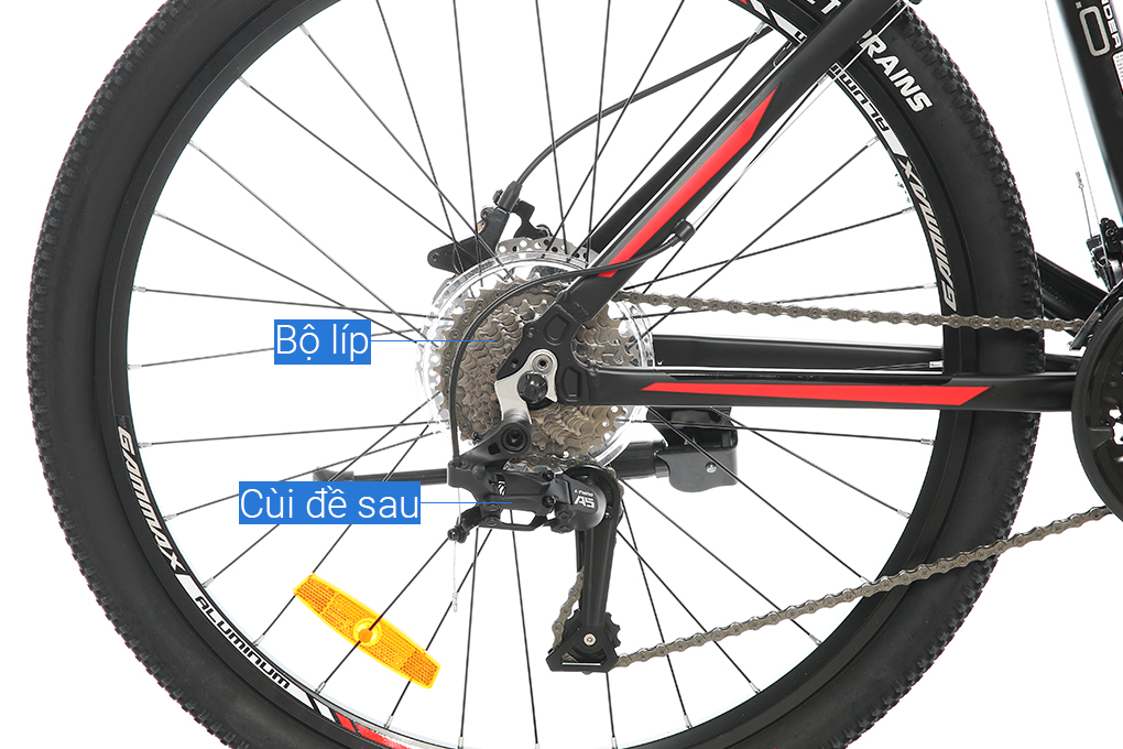 Xe Đạp Địa Hình MTB Gammax 26-Leiming-6.0-27S-HD 26 inch Màu Đen - Đỏ