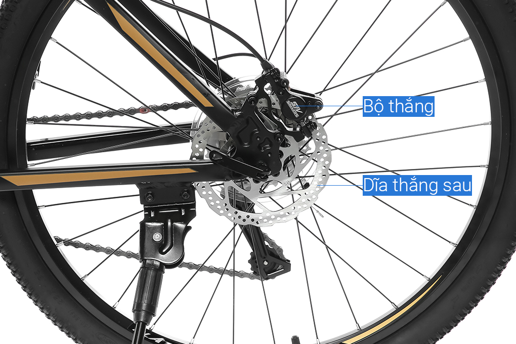 Xe Đạp Địa Hình MTB Gammax 26-Leiming-6.0-27S-HD 26 inch Màu Đen - Vàng