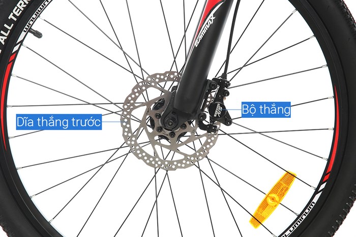 Xe Đạp Địa Hình MTB Gammax 26-Leiming-6.0-27S-HD 26 inch Màu Đen - Đỏ