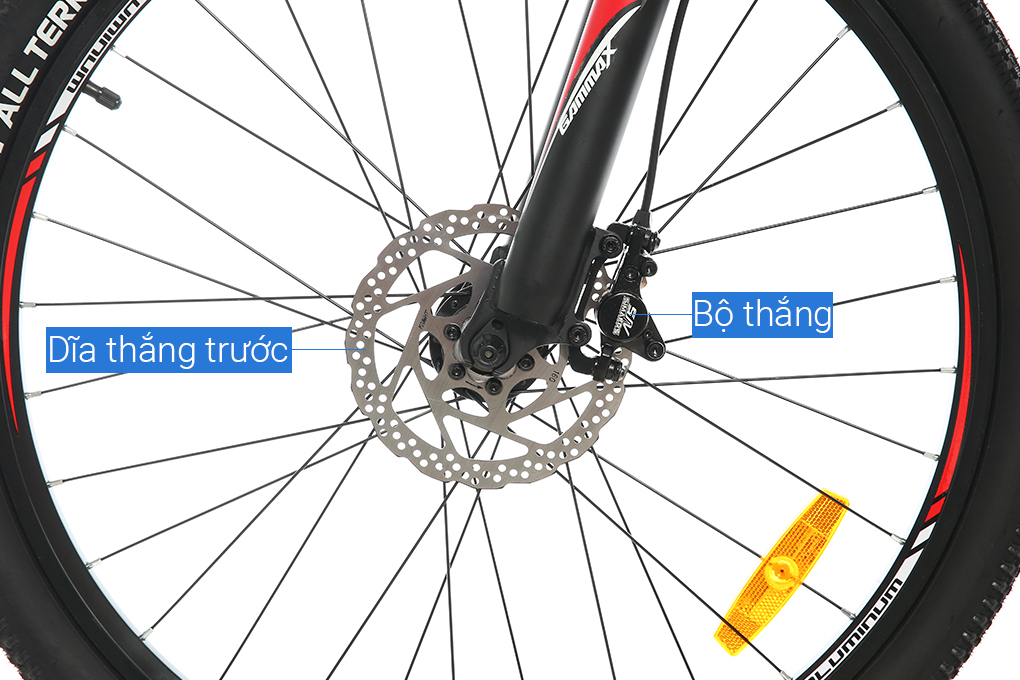 Xe Đạp Địa Hình MTB Gammax 26-Leiming-6.0-27S-HD 26 inch Màu Đen - Đỏ