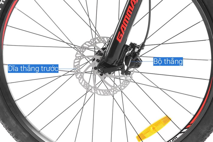Xe Đạp Địa Hình MTB Gammax 27.5-Leiting-6.0-27S-HD A 27.5 inch Màu Đen - Đỏ