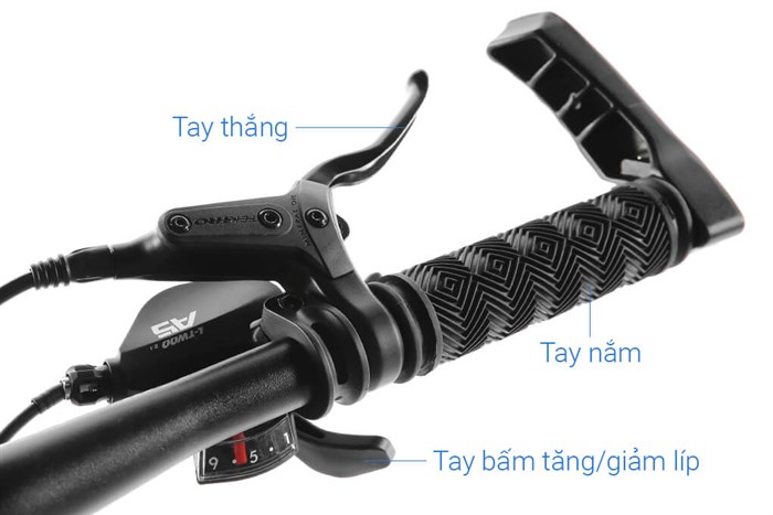 Xe Đạp Địa Hình MTB Gammax 27.5-Leiting-6.0-27S-HD A 27.5 inch Màu Đen - Đỏ