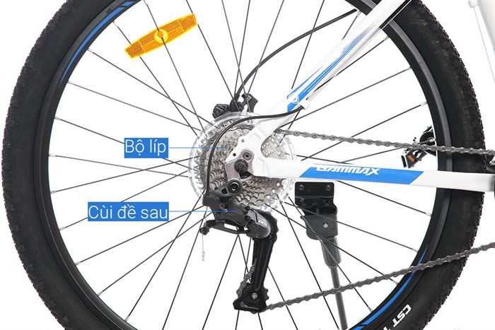 Xe Đạp Địa Hình MTB Gammax 27.5-Leiting-6.0-27S-HD A 27.5 inch Màu Trắng - Xanh