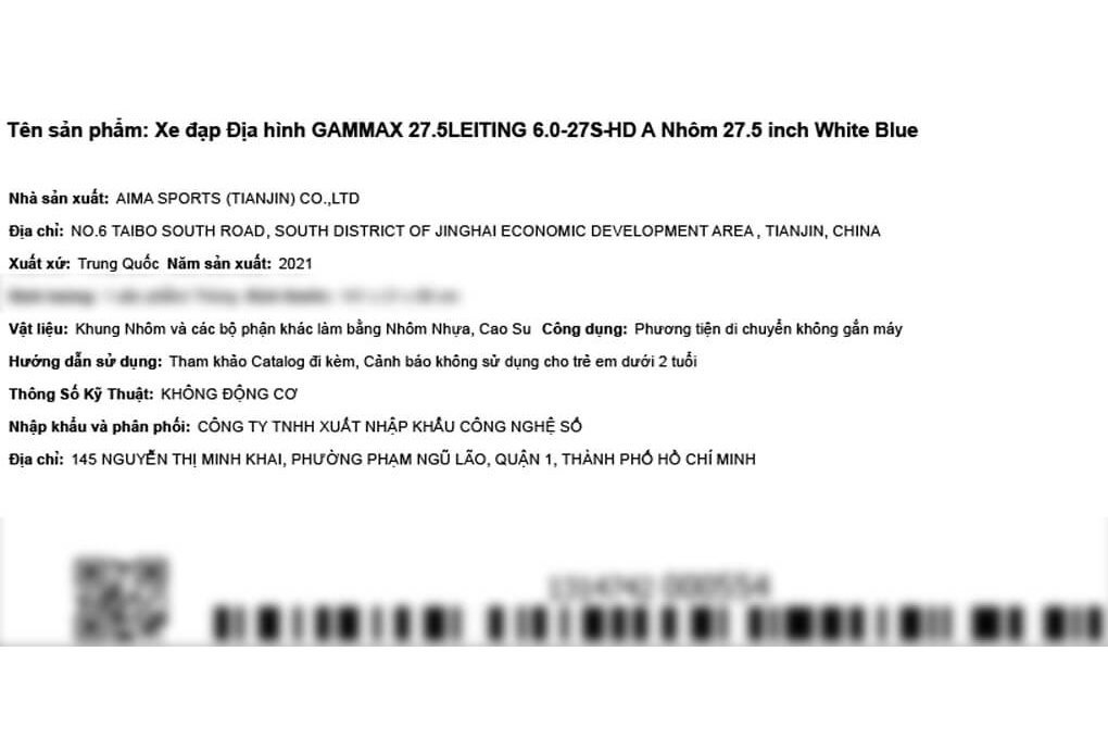 Xe Đạp Địa Hình MTB Gammax 27.5-Leiting-6.0-27S-HD A 27.5 inch Màu Trắng - Xanh