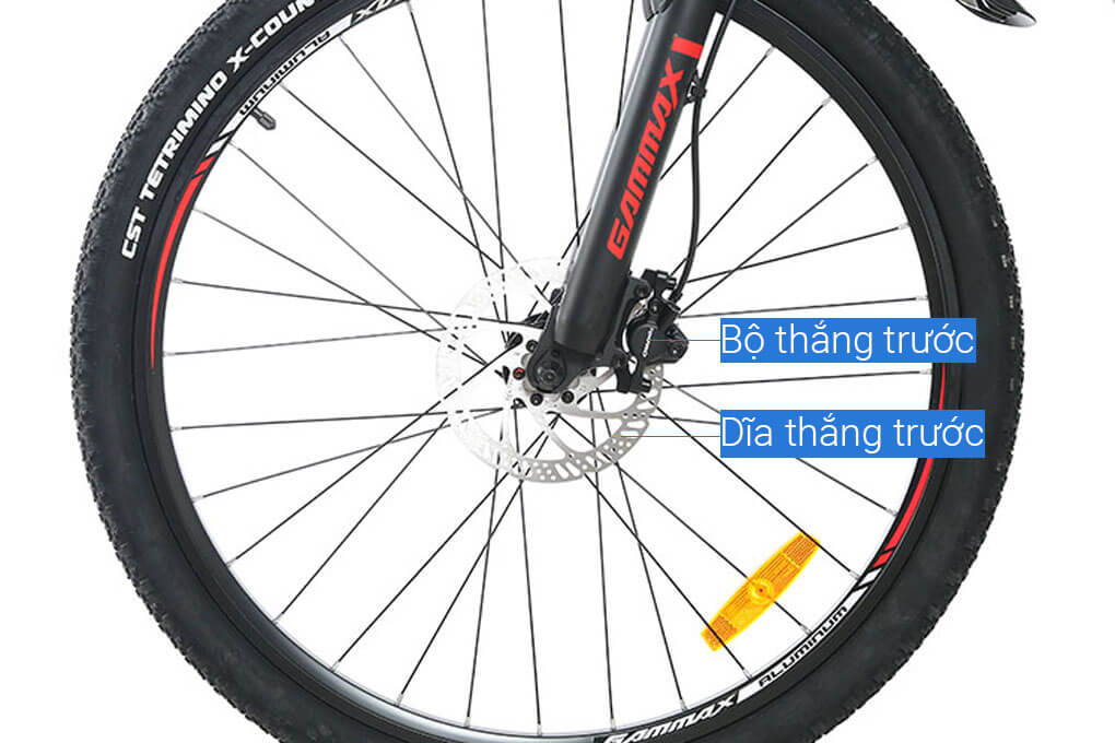 Xe Đạp Địa Hình MTB Gammax 27.5-Leiting-6.0-27S-HD A 27.5 inch Màu Xám - Đỏ