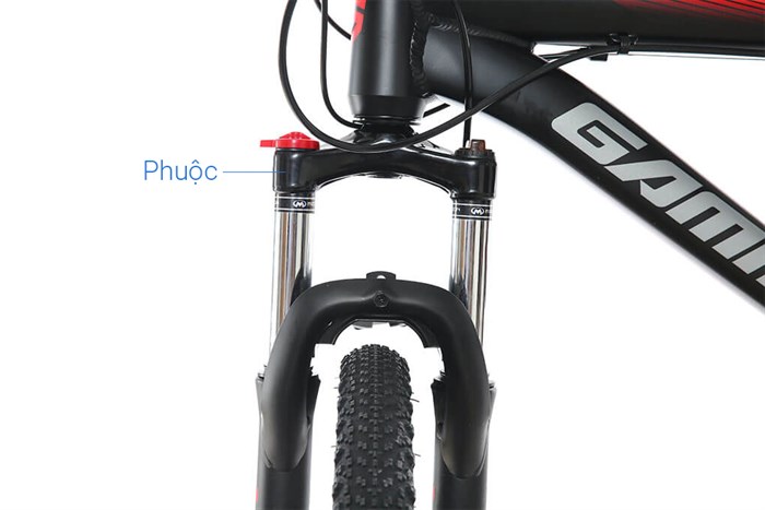 Xe Đạp Địa Hình MTB Gammax 27.5-Leiting-6.0-27S-HD A 27.5 inch Màu Xám - Đỏ