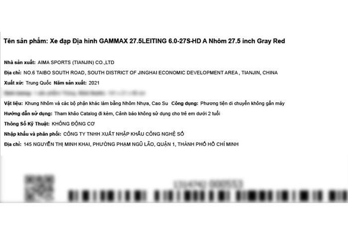 Xe Đạp Địa Hình MTB Gammax 27.5-Leiting-6.0-27S-HD A 27.5 inch Màu Xám - Đỏ