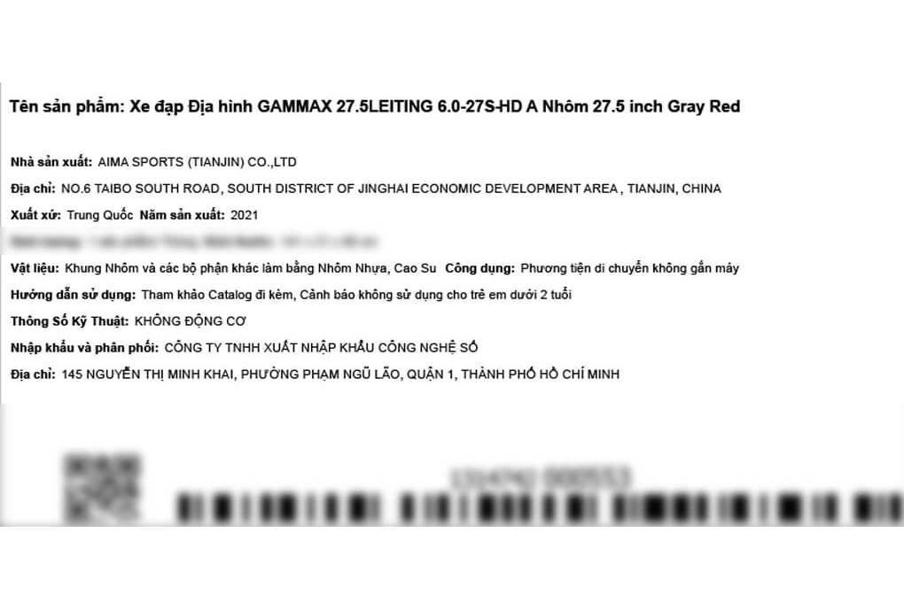 Xe Đạp Địa Hình MTB Gammax 27.5-Leiting-6.0-27S-HD A 27.5 inch Màu Xám - Đỏ