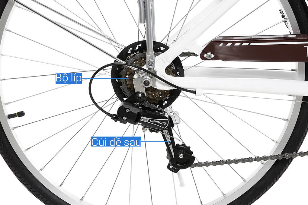Xe Đạp Đường Phố City Totem Chris 26 inch Size M Màu Trắng