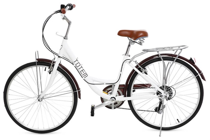 Xe Đạp Đường Phố City Totem Chris 26 inch Size M Màu Trắng