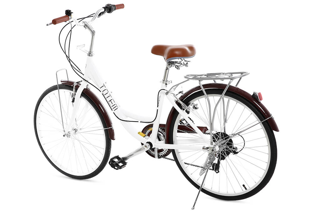 Xe Đạp Đường Phố City Totem Chris 26 inch Size M Màu Trắng