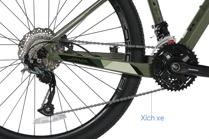 Xe Đạp Địa Hình MTB Java 650B-Vetta-27S-A 27.5 inch Size S Màu Xanh lá