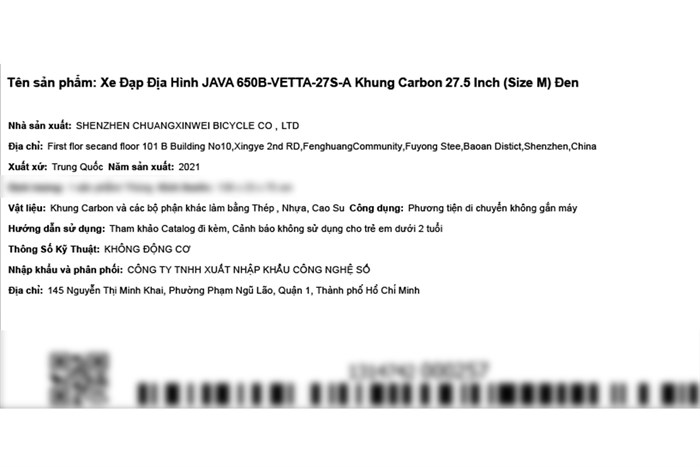 Xe Đạp Địa Hình MTB Java 650B-Vetta-27S-A 27.5 inch Size M Màu Đen