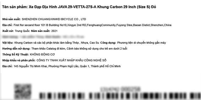 Xe Đạp Địa Hình MTB Java 29-Vetta-27S-A 29 inch Size S