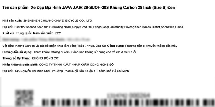 Xe Đạp Địa Hình MTB Java J.AIR 29-Suoh-30S 29 inch Size S
