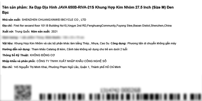 Xe đạp địa hình MTB Java 650B-RIVA-21S 27.5 inch Size M