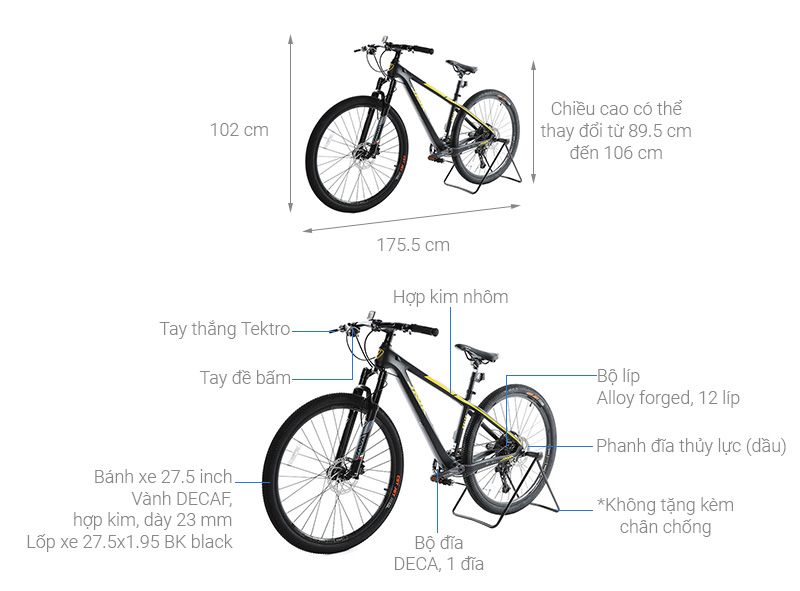 Xe Đạp Địa Hình MTB Java 650B-Delta-12S 27.5 inch Size S